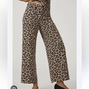 Anthropologie Maeve The Ettie Leopard Print Wide-Leg Pants New with Tags 29,27